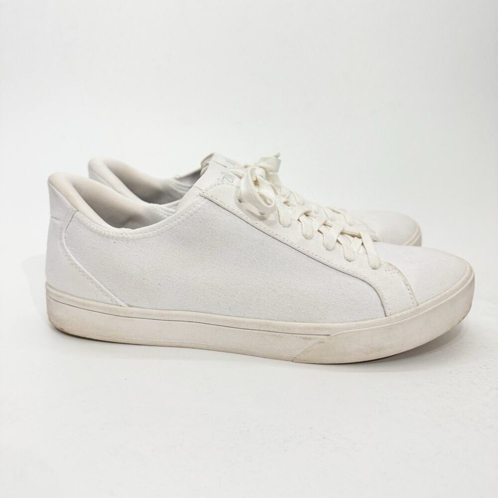 Kizik Irvine Hands-Free Slip-On Sneakers Men's 8.5 / Women's 10 White Canvas